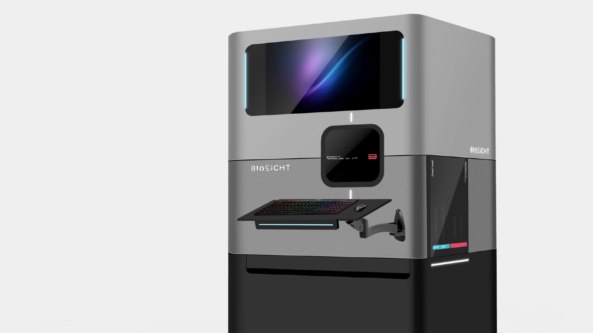 生醫檢測設備設計,醫療器械外觀設計,自動化細胞辨選儀,醫療設備板金加工,精密機殼結構設計,自動門機構研發,板金DFM驗證,醫療診所設備人機工程