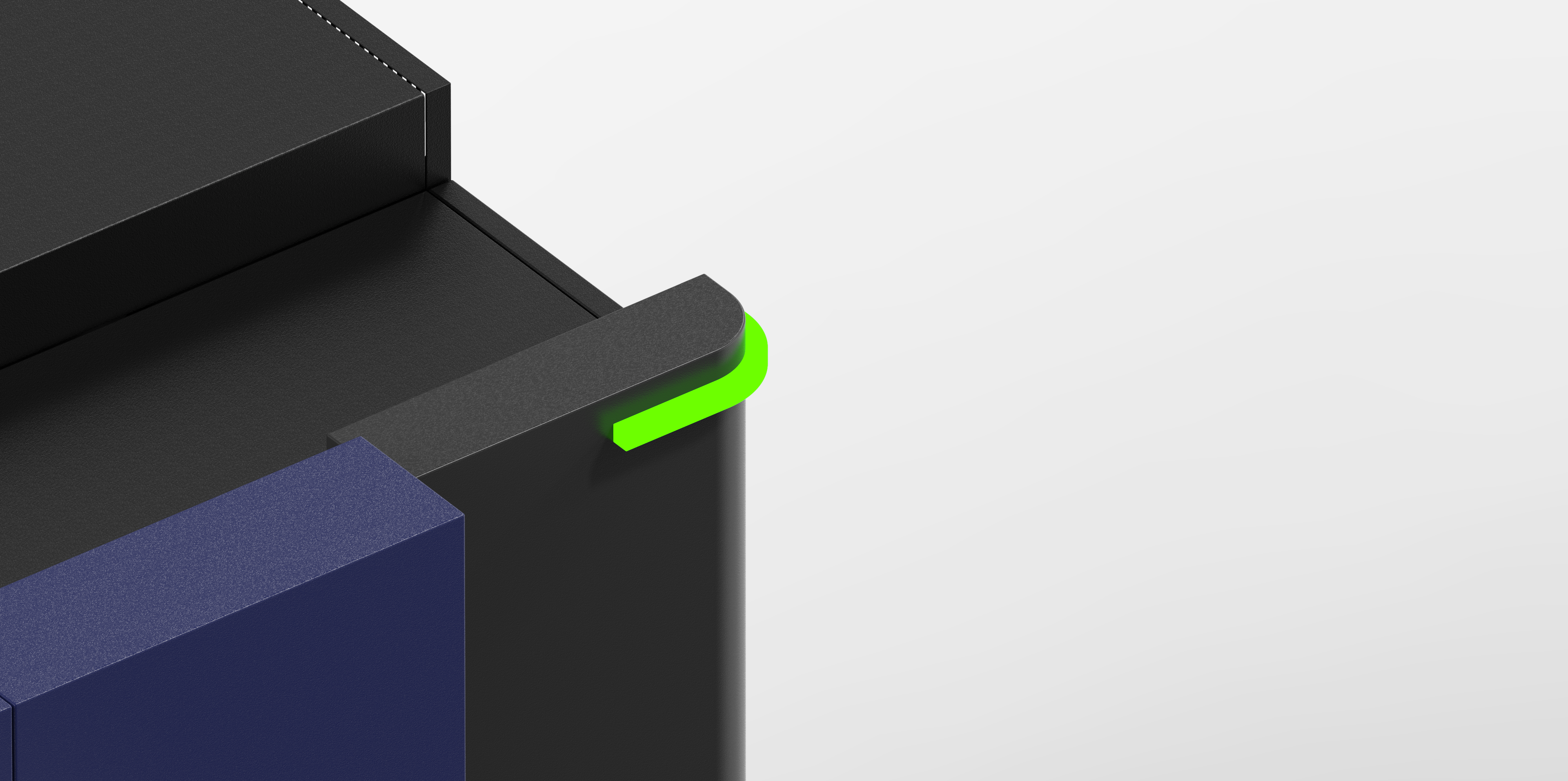 福碩科技 FBL-320SY 車銑複合機設計 - 俐落線條與非對稱幾何造型提案 - 形碩板金設計 - 應用 LED 狀態矩陣與科技感語彙之工具機外觀演繹 - CNC 工具機品牌家族化視覺系統開發 - 福碩科技獅頭標誌飾板設計