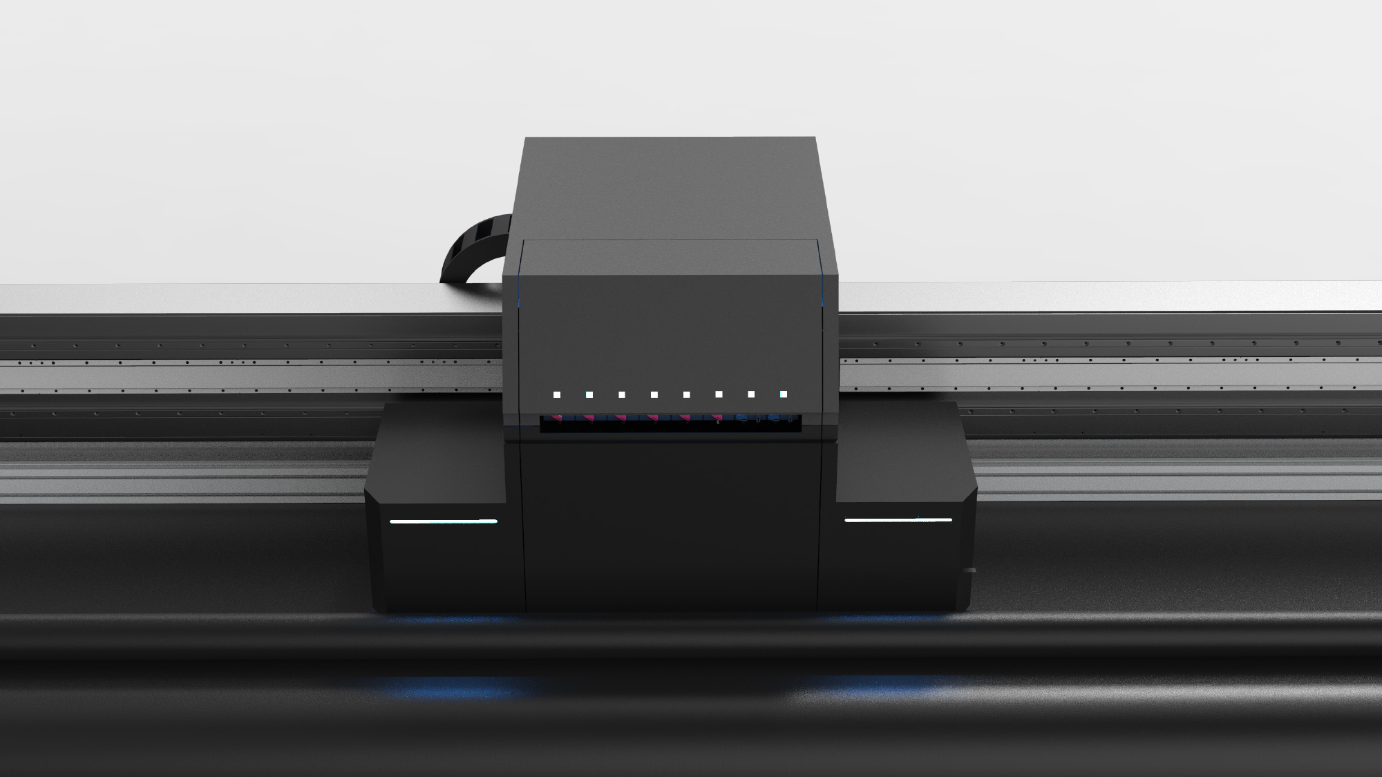 3D渲染圖細節,工業設計工程驗證,板金量產結構,MIT品牌識別系統,印刷機介面設計,大型機台DFM