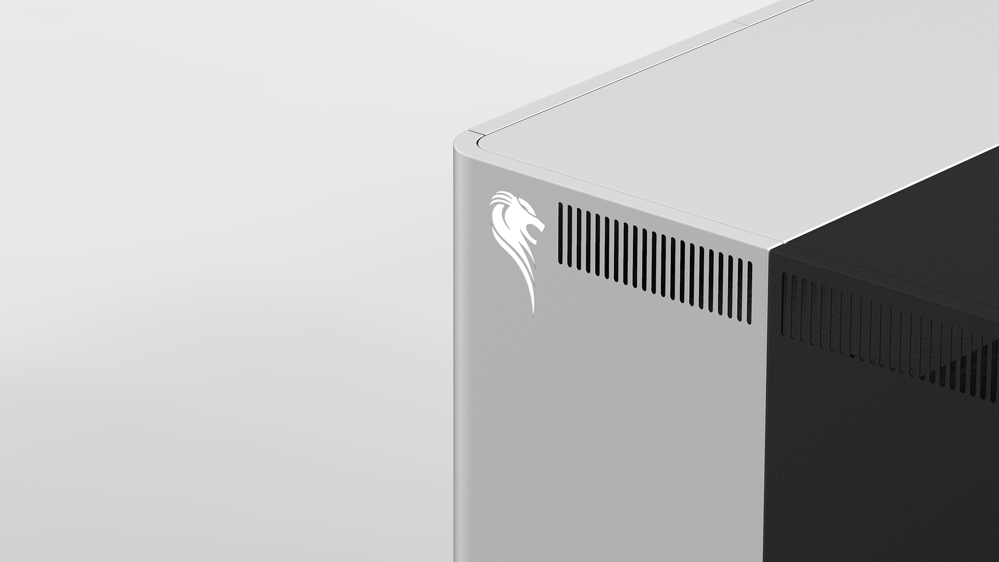 福碩科技 FBL-320SY 車銑複合機設計 - 俐落線條與非對稱幾何造型提案 - 形碩板金設計 - 應用 LED 狀態矩陣與科技感語彙之工具機外觀演繹 - CNC 工具機品牌家族化視覺系統開發 - 福碩科技獅頭標誌飾板設計